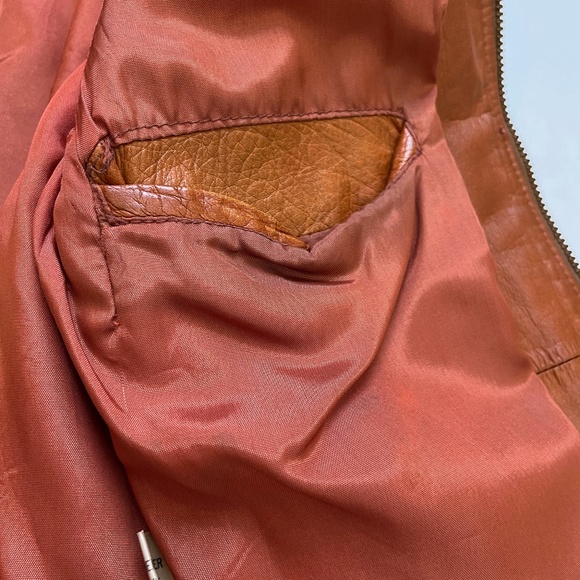 1970's mens size 38 Vintage leather jacket "Crae Carlyle San Francisco" - Picture 11 of 12